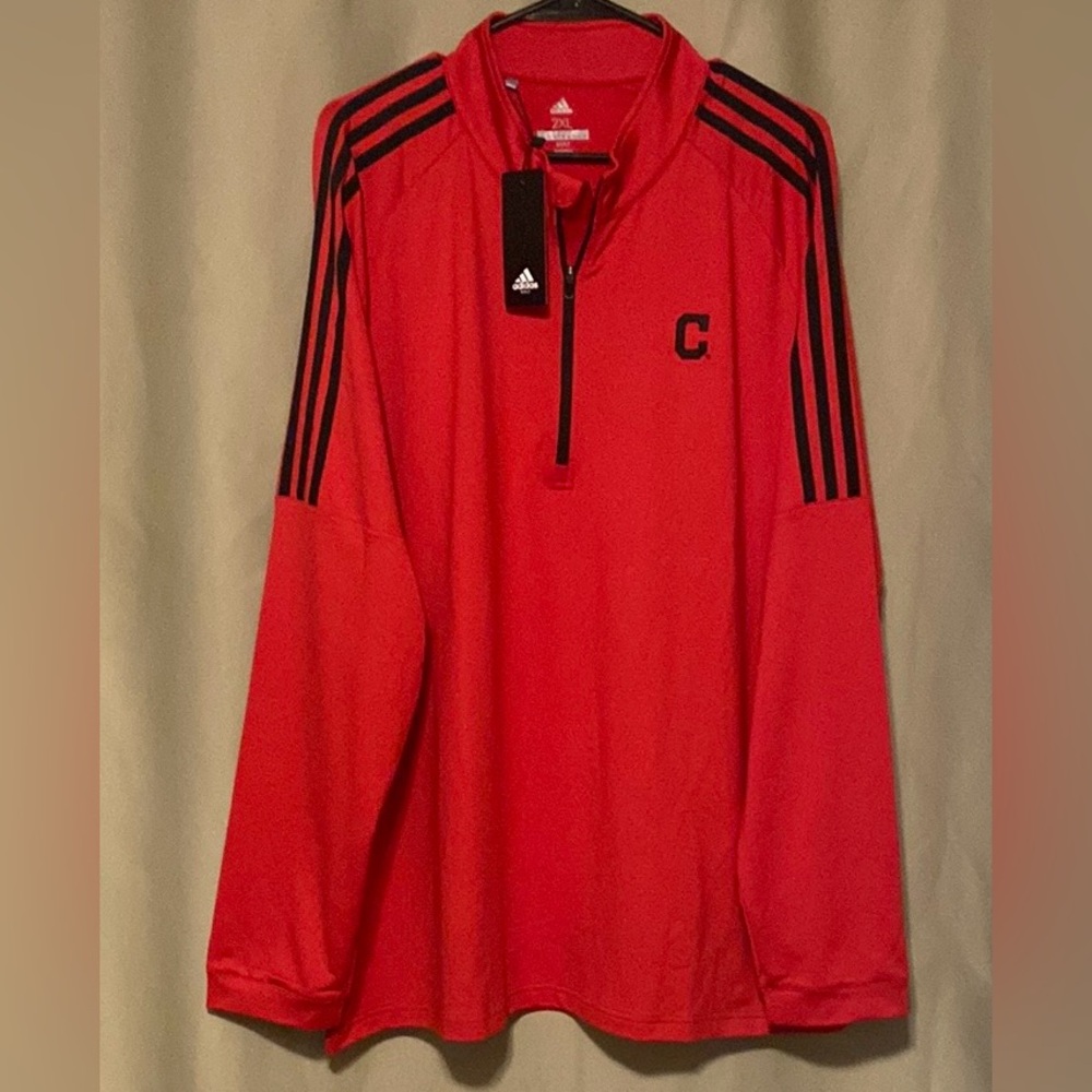 Adidas Golf Classic 3 Star 1/4 Zip Pullover Red Men’s size 2XL NWT